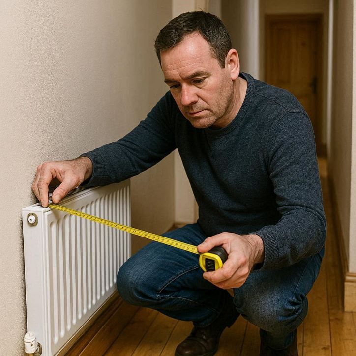 measuring a radiator