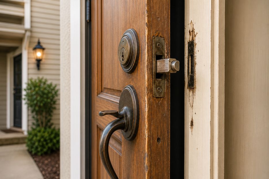 worn lock hardware